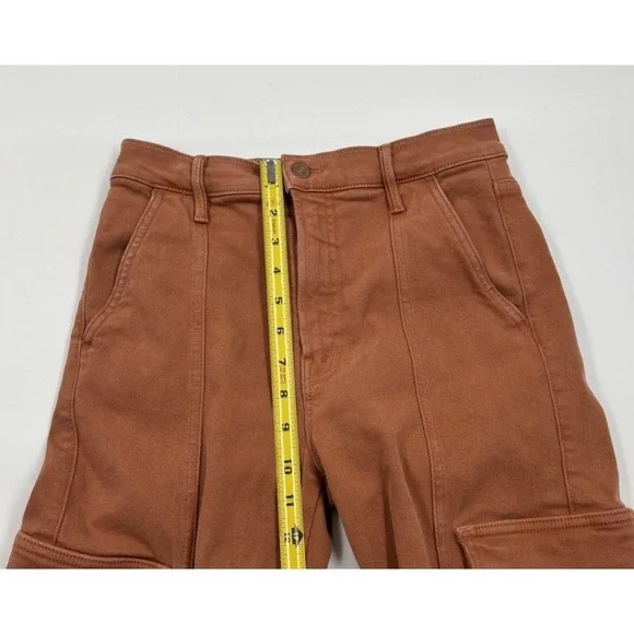 Mother The Rambler Cargo Ankle 26 High-Waisted Brown Straight Leg Pants - Picture 6 of 9